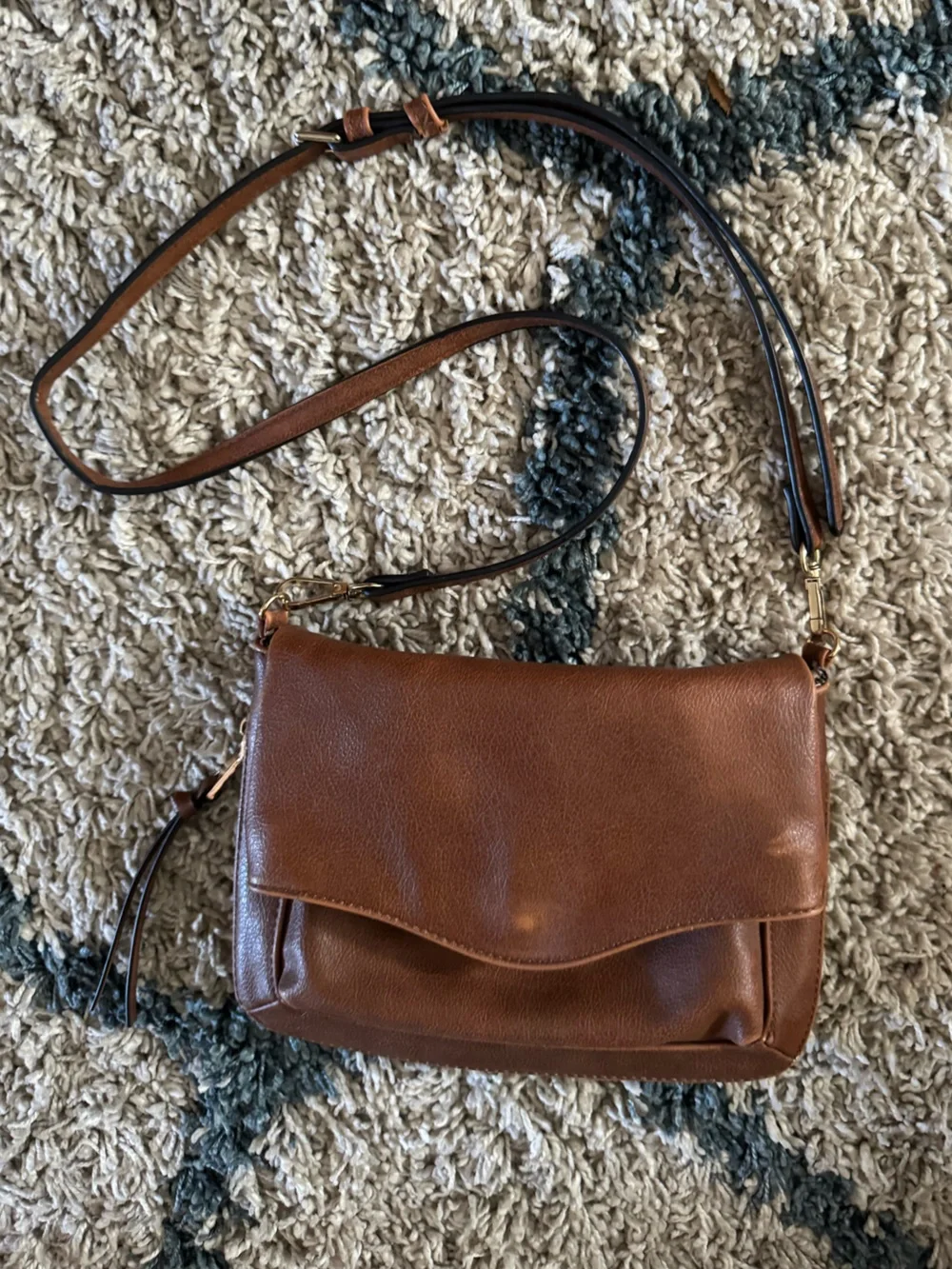 Moda Luxe Brown Crossbody Shoulder Bag